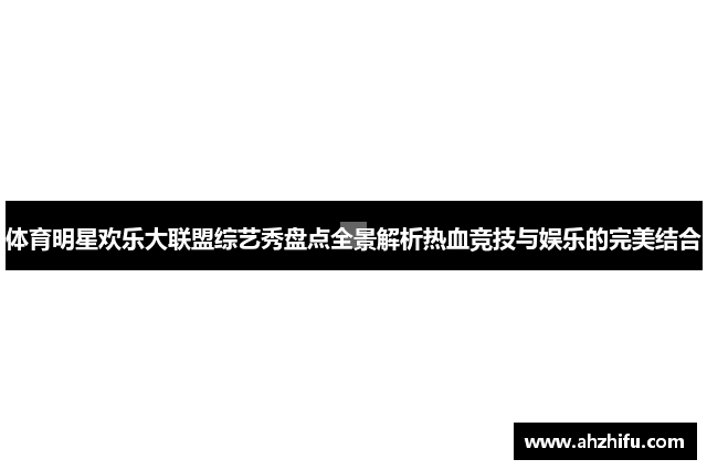 体育明星欢乐大联盟综艺秀盘点全景解析热血竞技与娱乐的完美结合